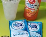 Foto langkah ke 1 dari resep Es Sirup Jeruk Nata de Coco.