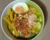Foto langkah ke 5 dari resep Bubur Soto Ayam Lamongan.