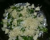 A picture of step 2 of Rice with potato and spinach.