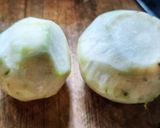 A picture of step 1 of Kohlrabi (Ganth Gobhi) dry sabji.