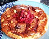 Une image de l'étape 5 de Tarte betteraves fraîches chèvre raisins amande noisettes.