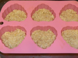 Bizcochuelitos de Avena y Maiz con corazon de manzana