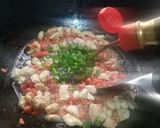 A picture of step 5 of Hara lehsan macaroni.