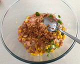 A picture of step 3 of Chinese sweetcorn & pork dumplings.