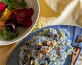 A picture of step 2 of Butterfly Pea Flower Sticky Rice with Mung Beans.