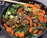 Une image de l'étape 12 de Bœuf aux poireaux, carottes et tomates (au bouillon de butternut).