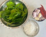 A picture of step 1 of Malabar Spinach Curry ~Made with Indian Vegetarian Style😋.