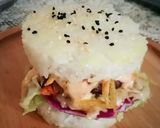 A picture of step 33 of Japanise Sushi Burger with Mutton Kebab and Kimchi Salad.