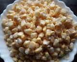 A picture of step 1 of Corn chat masala.