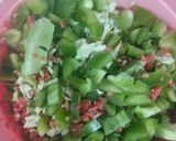 A picture of step 2 of Schezwan sauce noodles.