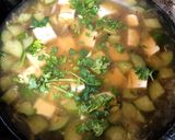 A picture of step 7 of Lemony Cucumber Tofu Soup.