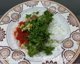 A picture of step 2 of Mooli Parathas.
