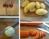 Savanyú krumplileves kolbásszal recept fázis 1 fotója