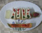 A picture of step 4 of Sandwich with fruits.