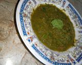 A picture of step 4 of Hari Chutney.