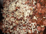 Salsa de salchichas con tallarines