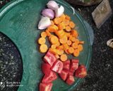 A picture of step 2 of Carrot sambar.
