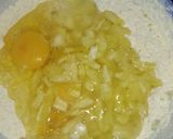 A picture of step 2 of Pinneaple cake #4weekschallenge.
