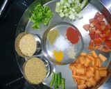 A picture of step 1 of Daliya Khichadi.