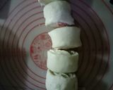 A picture of step 2 of Cheese and Ham Pull-Apart Bread.