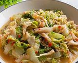 Foto langkah ke 3 dari resep Tumis Sawi Putih Jamur Tiram.