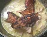 Foto langkah ke 6 dari resep Ketupat Kuah Lodeh nangka & ikan Pari Panggang.
