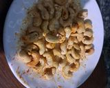A picture of step 1 of # chatpata kaju instant snacks.