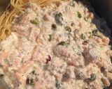 Foto del paso 9 de la receta Espaguetis con trucha asalmonada y alcaparras