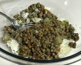 A picture of step 1 of Fried Rice and Lentil Pie.