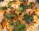 A picture of step 5 of Kofta Biryani.