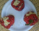 A picture of step 5 of Couscous filled red bell peppers.