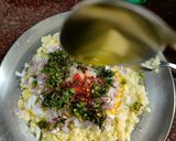 A picture of step 3 of Aloo pitika.