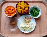 Foto langkah ke 2 dari resep Bubur Gurih Jagung -Labu Kuning (Creamy Corn & Pumpkin Porridge).
