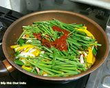Hình bước làm 6 của món Miến xào cay 비빔당면