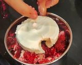 A picture of step 1 of Red Velvet Cake Milkshake💕❤.