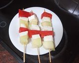 Foto del paso 3 de la receta Brochetas de melón, queso fresco y sandía