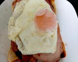 A picture of step 6 of My Smokey Bacon, Black Pudding & fried Egg Toasted Sandwich 🥰.