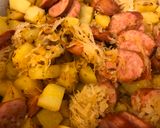 A picture of step 7 of German Sauerkraut Bratwurst Hash.
