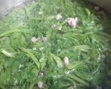Hình bước làm 1 của món Canh rau tần ô nấu thịt băm