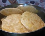 A picture of step 14 of Dal puri.