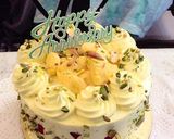 A picture of step 7 of Eggless rasmalai cake.