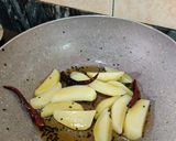 A picture of step 4 of OKRA with POPPY SEEDS or Posto Bhindi.