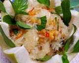 Hình bước làm 4 của món Gỏi bưởi tôm khô đơn giản