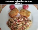 Foto del paso 7 de la receta: Abadejo crujiente con espinacas en Freidora de aire o al horno