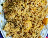 A picture of step 5 of Dal Masoor pulao.