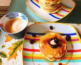 Φωτογραφία βήματος 7 της συνταγής Fluffy American pancakes - με σάλτσα από άγρια μούρα