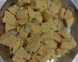 A picture of step 1 of FRIED SPICY DHOKLA.