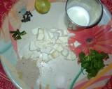 Healthy Sprouts salad with low fat paneer dressing recipe step 2 photo