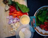 Foto langkah ke 1 dari resep Tumis Pepaya,Kulit Mlinjo,daun so.