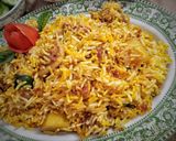 A picture of step 5 of Balochi biryani.